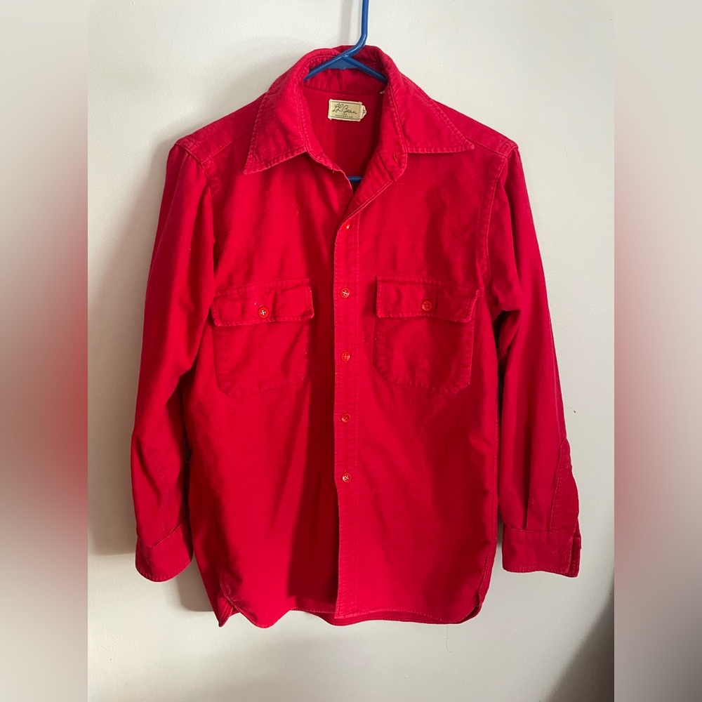 Vintage L.L. Bean Red Flannel Buttondown Shirt